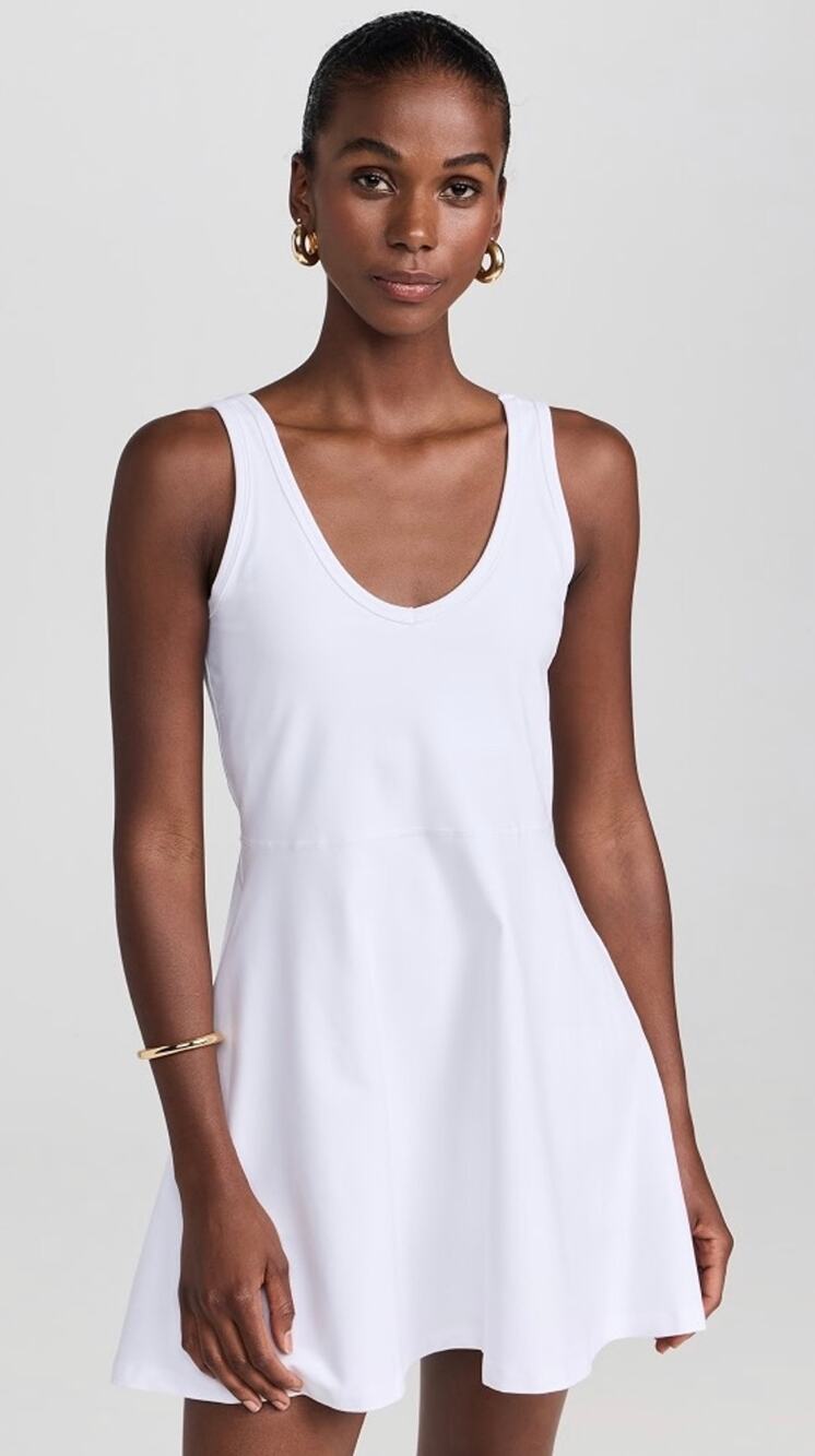 NWOT Beyond Yoga Spacedye Movement Dress XS Cloud White Athletic Tennis